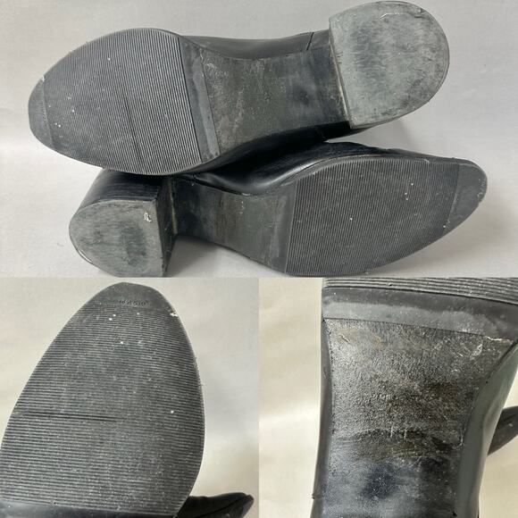 Everlane The Heel Boot block heel ankle smooth leather bootie in Black size 11 - Picture 10 of 16